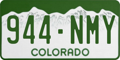 CO license plate 944NMY