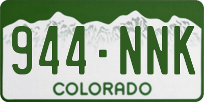 CO license plate 944NNK
