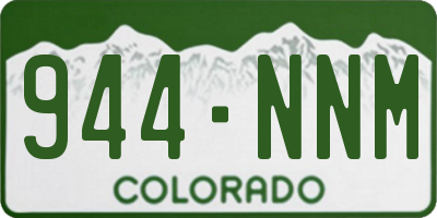 CO license plate 944NNM