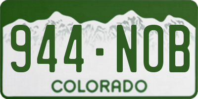 CO license plate 944NOB