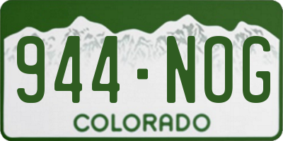 CO license plate 944NOG
