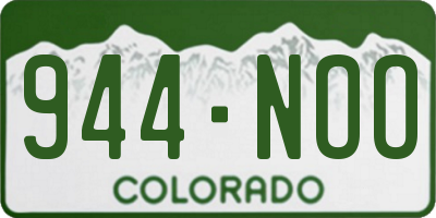 CO license plate 944NOO
