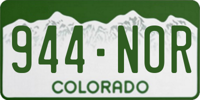 CO license plate 944NOR
