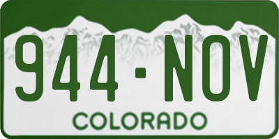 CO license plate 944NOV