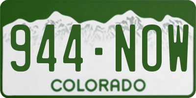 CO license plate 944NOW