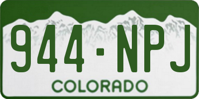 CO license plate 944NPJ