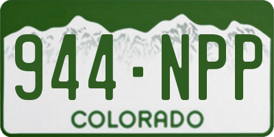 CO license plate 944NPP