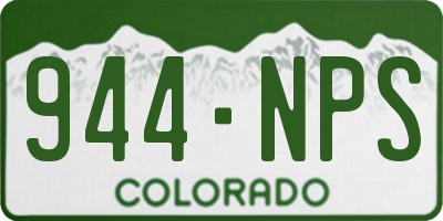 CO license plate 944NPS