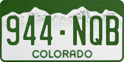 CO license plate 944NQB