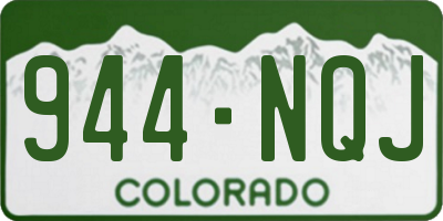 CO license plate 944NQJ