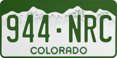 CO license plate 944NRC