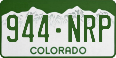 CO license plate 944NRP