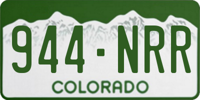 CO license plate 944NRR