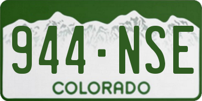 CO license plate 944NSE