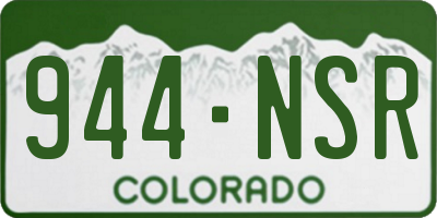 CO license plate 944NSR