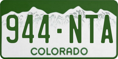 CO license plate 944NTA