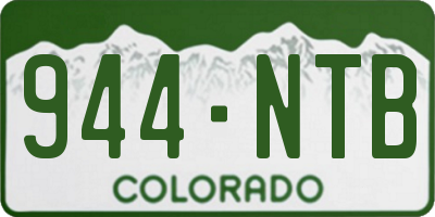 CO license plate 944NTB