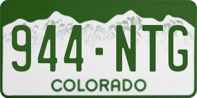 CO license plate 944NTG
