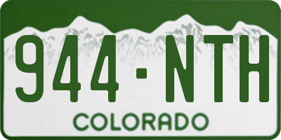 CO license plate 944NTH