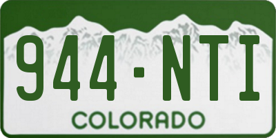 CO license plate 944NTI