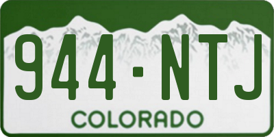CO license plate 944NTJ