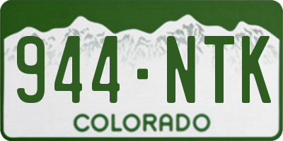 CO license plate 944NTK