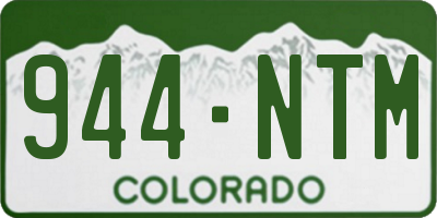 CO license plate 944NTM