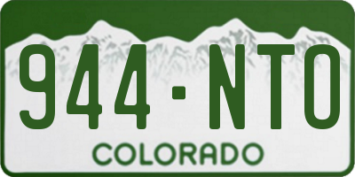CO license plate 944NTO