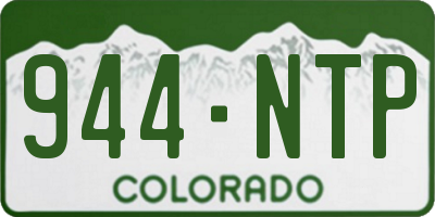 CO license plate 944NTP
