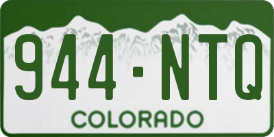 CO license plate 944NTQ