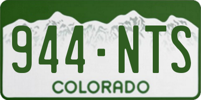 CO license plate 944NTS