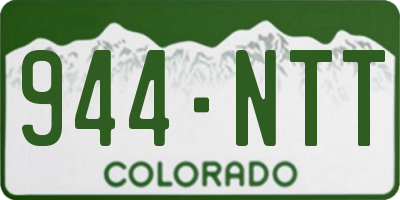 CO license plate 944NTT