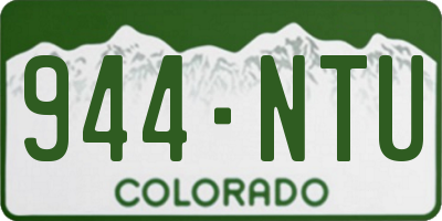 CO license plate 944NTU
