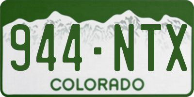 CO license plate 944NTX