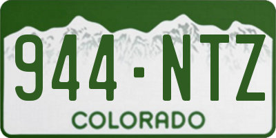 CO license plate 944NTZ