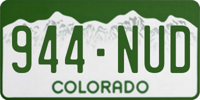 CO license plate 944NUD