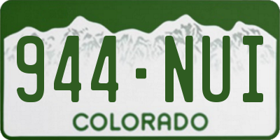 CO license plate 944NUI