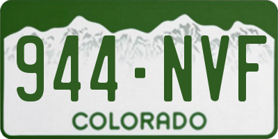 CO license plate 944NVF