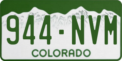 CO license plate 944NVM