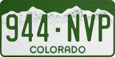 CO license plate 944NVP