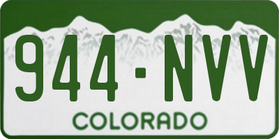 CO license plate 944NVV