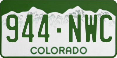 CO license plate 944NWC