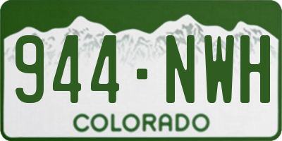 CO license plate 944NWH
