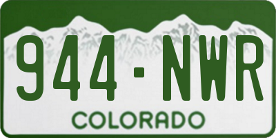 CO license plate 944NWR