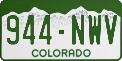 CO license plate 944NWV