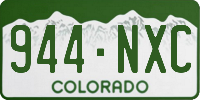 CO license plate 944NXC