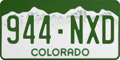 CO license plate 944NXD