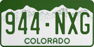 CO license plate 944NXG