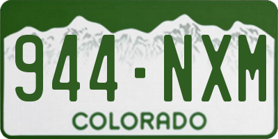 CO license plate 944NXM
