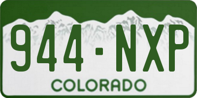 CO license plate 944NXP